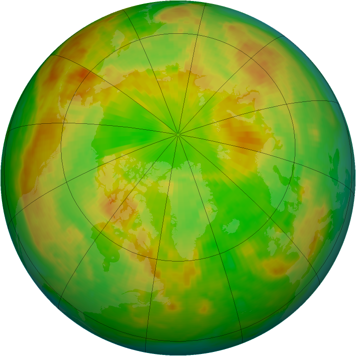 Arctic ozone map for 07 June 1984